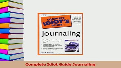 PDF  Complete Idiot Guide Journaling Download Online