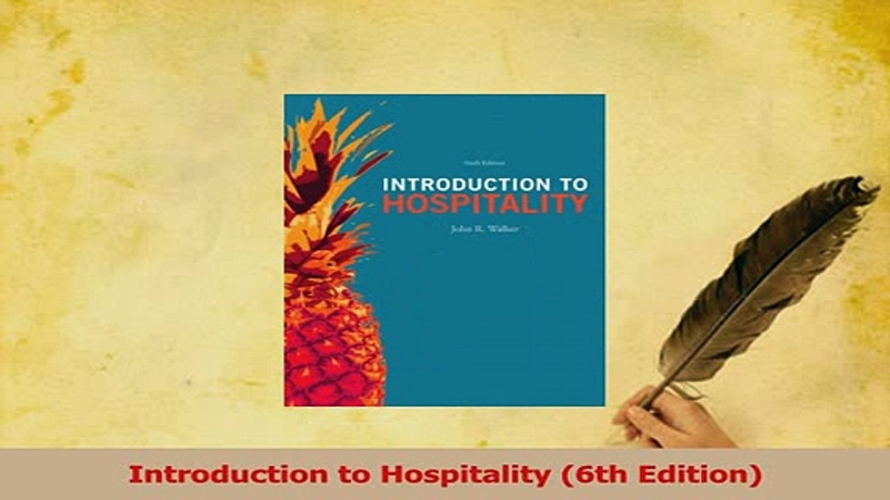 Download  Introduction to Hospitality 6th Edition PDF Online