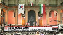 Korea, Mexico agree to boost economic relations, restart FTA talks