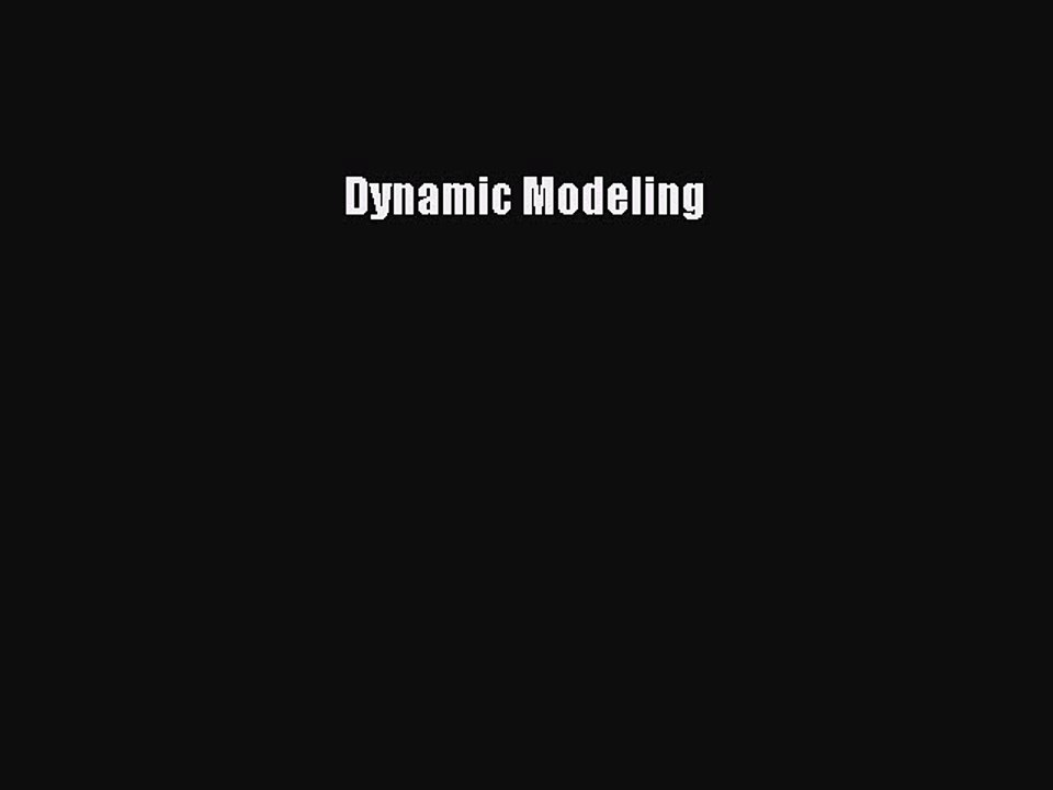 PDF Dynamic Modeling  EBook