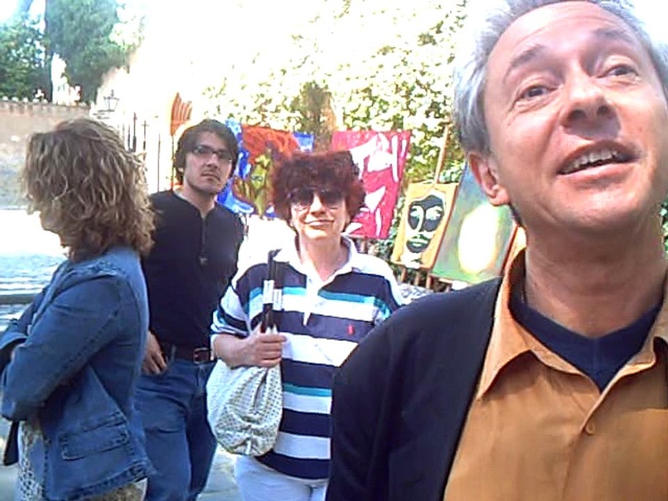 Saluti finali dopo la Mostra a San Giovanni a Porta Latina del 2008.