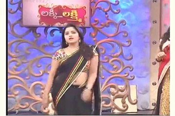 hot anchor padmini navel show dance