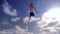 Trampoline stunts at the Beach!  People are Awesome-Trends