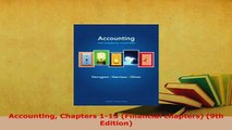 Download  Accounting Chapters 115 Financial chapters 9th Edition  EBook