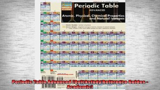 FREE DOWNLOAD   Periodic Table Advanced Quickstudy Reference Guides  Academic  PDF FULL