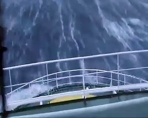 Ship in Sea Storm Hurricane