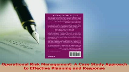 Read  Operational Risk Management A Case Study Approach to Effective Planning and Response Ebook Free