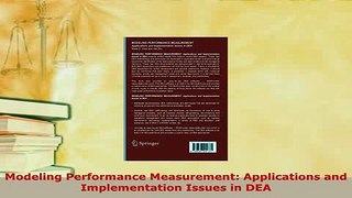 PDF  Modeling Performance Measurement Applications and Implementation Issues in DEA Ebook