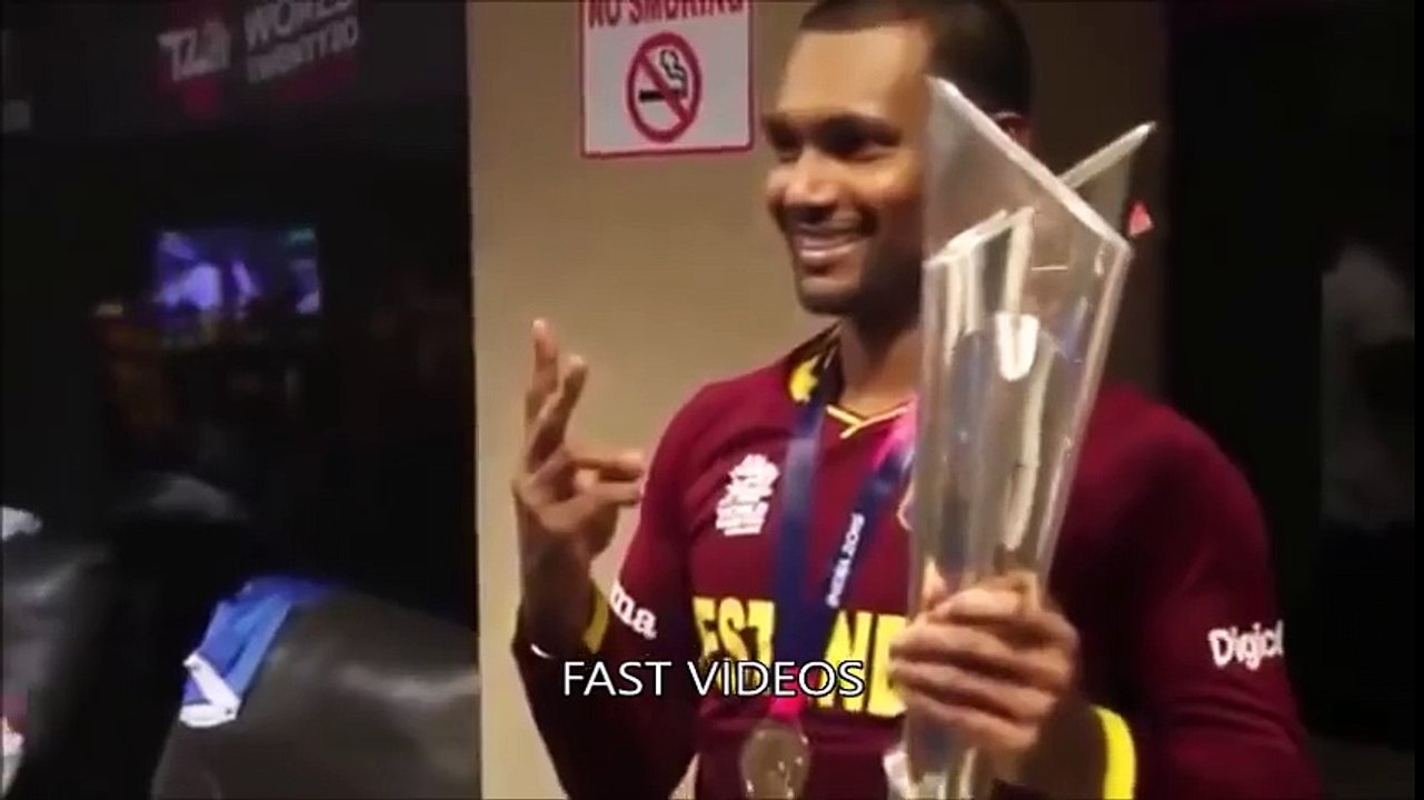 Dressing Room Celebrations West Indies Team after winning World CUP T20 2016 CRICKET