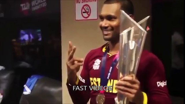 Dressing Room Celebrations West Indies Team after winning World CUP T20 2016 CRICKET