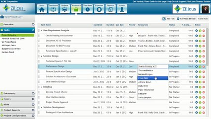 Simple Project Scheduling In ZilicusPM