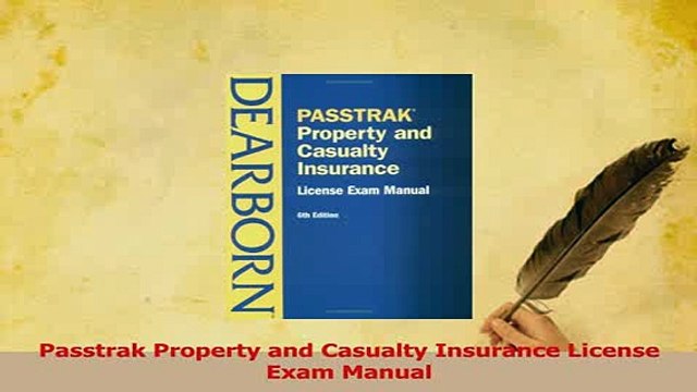 Read Passtrak Property and Casualty Insurance License Exam Manual Ebook Free