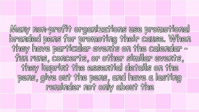 The Many Uses of Promotional Branded Pens