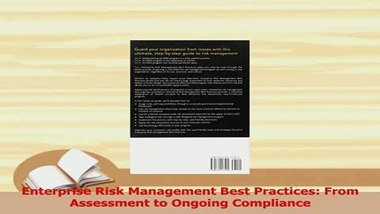 Download  Enterprise Risk Management Best Practices From Assessment to Ongoing Compliance PDF Online