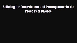 Download ‪Splitting Up: Enmeshment and Estrangement in the Process of Divorce‬ Ebook Online