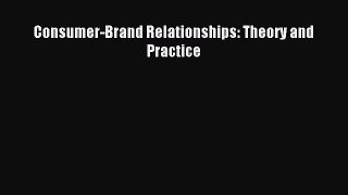 Read Consumer-Brand Relationships: Theory and Practice PDF Online