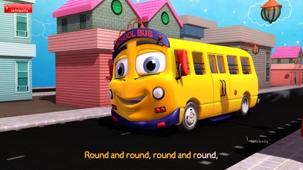 The Wheels On The Bus Go Round And Round Children Rhyme with lyrics