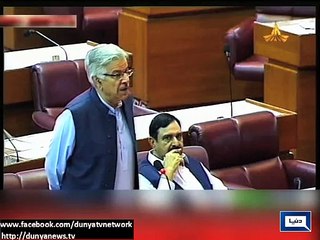 Pakistan will defend Saudi Arbia, Khawaja Asif inform to NA, Report by Shakir Solangi, Dunya News.