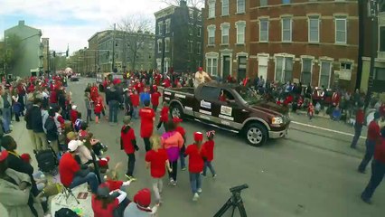 2016 Cincinnati Reds Opening Day Parade in 45 seconds (time-lapse)