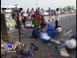 Two killed, 6 injured as tempo overturns in Kosamba, Surat - Tv9 Gujarati