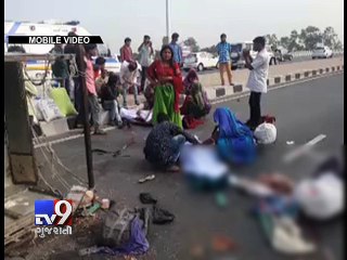 Download Video: Two killed, 6 injured as tempo overturns in Kosamba, Surat - Tv9 Gujarati