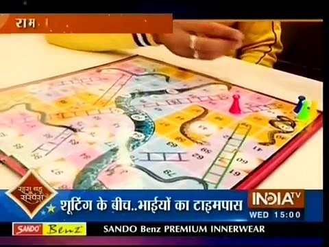 Siya Ke Ram ke set par (Saanp Seedi Game Paly Ram & 3 Brothers)24 Feb 2016