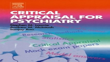 Download Critical Appraisal for Psychiatrists  1e  MRCPsy Study Guides