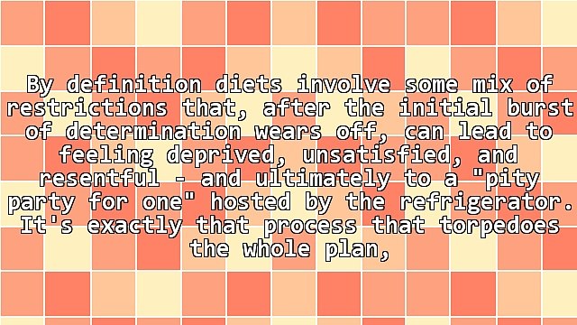 Could the Free Zone Help You Stick to Your Diet?