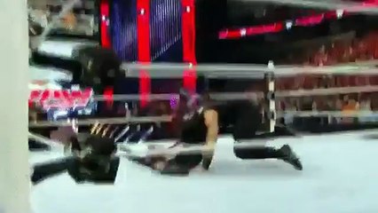 Roman Reigns Spears Chris Jericho - Raw, 4th April 2016