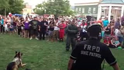 K-9 Protects Police Officer watch the dogs reaction