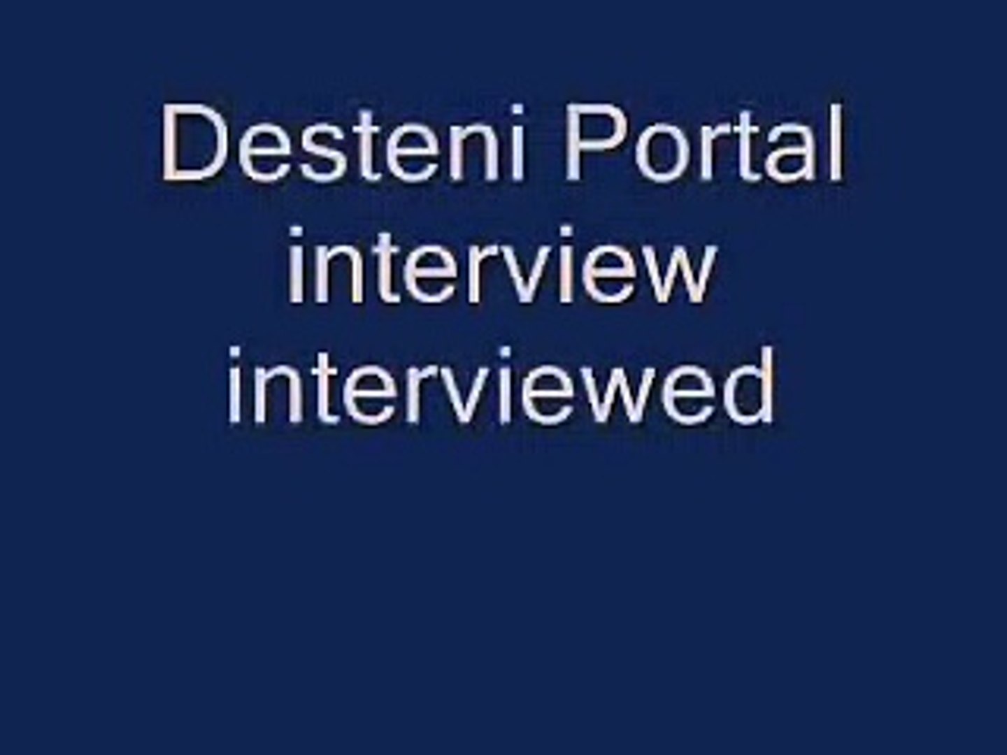 Desteni Portal interview interviewed [Mirrored]