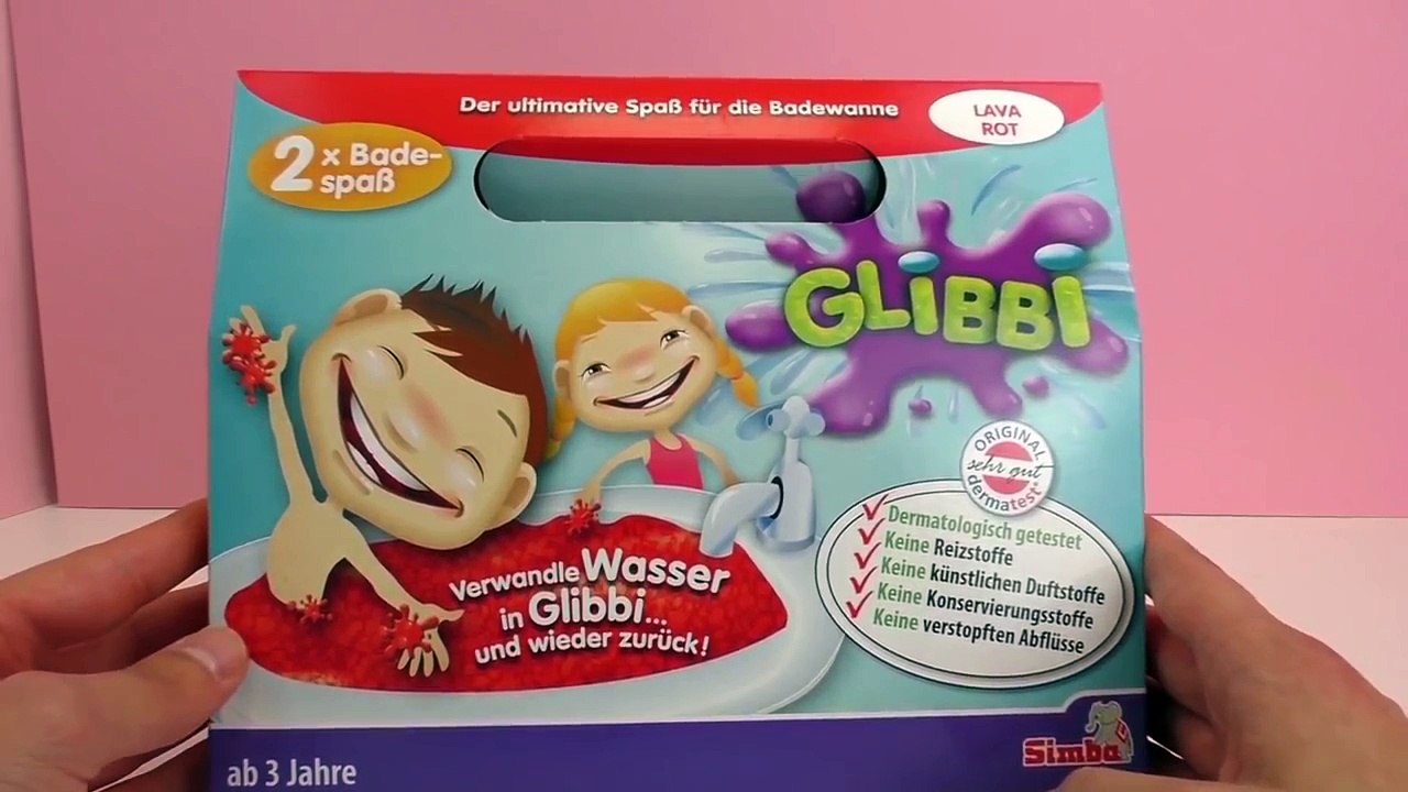Glibber badkuip met het Playmobil zwemmersteam – Lava rood Glibbi slijm