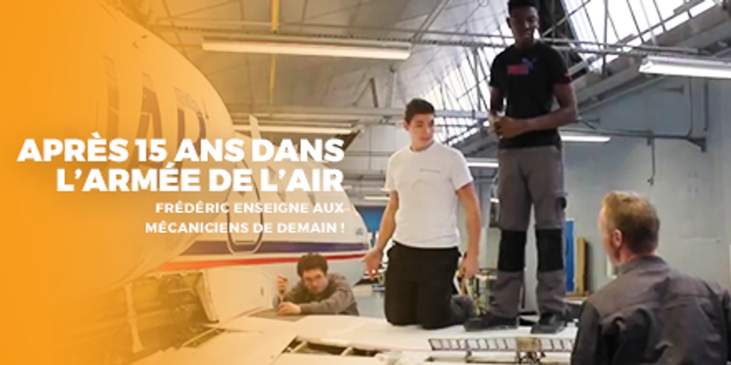 Après 15 ans dans l’armée de l’air, Frédéric enseigne aux mécaniciens de demain !