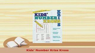PDF  Kids Number Kriss Kross PDF Book Free