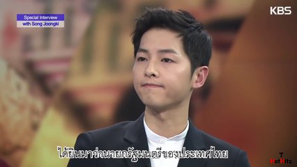 (THAISUB) Song Joong Ki speak about The Prime Minister of Thailand