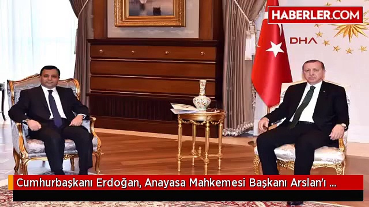 Cumhurbaşkanı Erdoğan, Anayasa Mahkemesi Başkanı Arslan'ı Kabul Etti