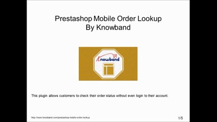 Prestashop Mobile Order Lookup By Knowband