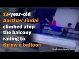 Delhi teen falls off balcony while throwing water balloon