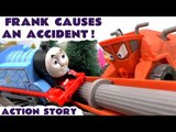 FRANK CAUSES AN ACCIDENT! --- Frank from Disney Cars crashes into Thomas, and the zoo animals escape! Can Peppa Pig and George catch all of the animals? Featuring Thomas and friends and many more family fun toys. Next video features Play Doh and Peppa!