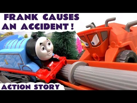 FRANK CAUSES AN ACCIDENT! - Frank from Disney Cars crashes into Thomas, and the zoo animals escape! Can Peppa Pig and George catch all of the animals? Featuring Thomas and friends and many more family fun toys. Next video features Play Doh and Peppa!