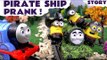 PIRATE SHIP PRANK! --- Join Tom Moss and the Minions in this funny prank toy story, Featuring Thomas and Friends, Pirates, Mega Bloks and many more family fun toys! Second half features a race with Cars, Angry Birds and Star Wars