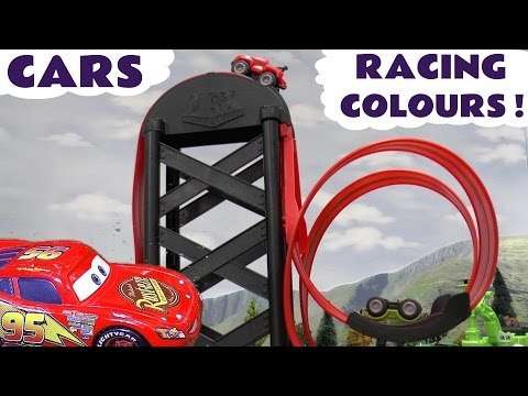 RACING COLOURS! - Join Disney Cars to learn colors or watch them race each other while characters from Paw Patrol, The Avengers, Thomas and Friends, TMNT and many other family fun toys cheer them on! Which colour will win?