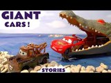 Disney Cars Toys Race Stories with Spiderman Minions Thomas and Friends Play Doh Giant Family Fun