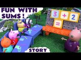 Peppa Pig Math Fun Story with Toys | Surprise Eggs Thomas and Friends My Little Pony Disney Frozen