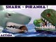 SHARK VS PIRANHA --- Join Chase from Paw Patrol as he recieves Kinder Surprise Eggs from a Shark and Piranha, Featuring Thomas and Friends, Spiderman, Batman, TMNT, Nova, Optimus Prime from Transformers and many more family fun toys