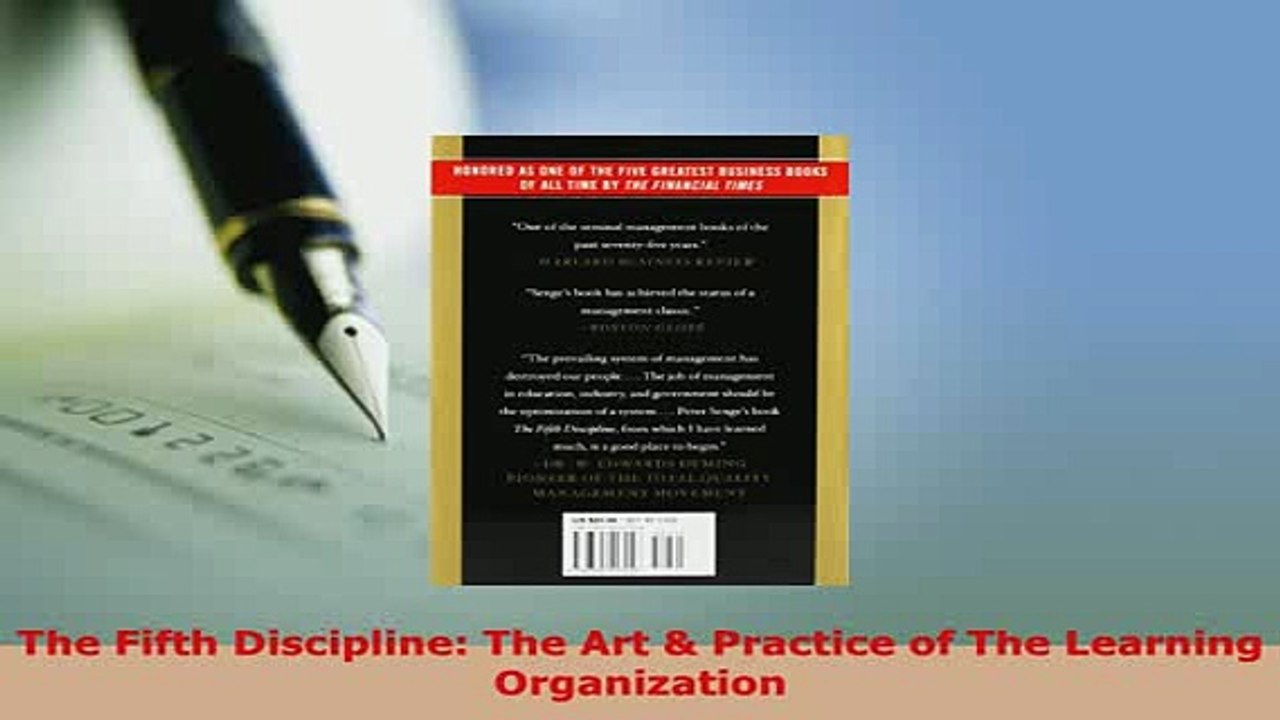 PDF  The Fifth Discipline The Art  Practice of The Learning Organization Download Full Ebook