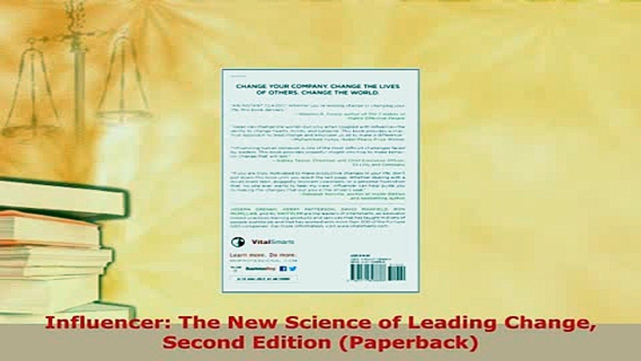 Download  Influencer The New Science of Leading Change Second Edition Paperback Read Online