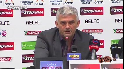 26η ΑΕΛ-Καλλιθέα 1 -0 2015-16 Συνέντευξη τύπου (Tv thessalia)