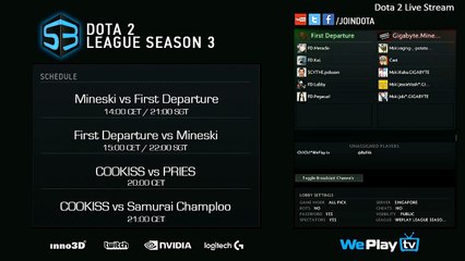 First Departure vs Mineski dota 2 G1 + G2 - WePlay League 2016 S3 Qualifiers - SEA - Mineski vs FD_42