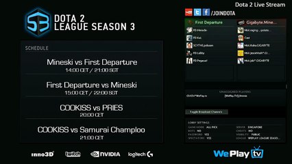 First Departure vs Mineski dota 2 G1 + G2 - WePlay League 2016 S3 Qualifiers - SEA - Mineski vs FD_45